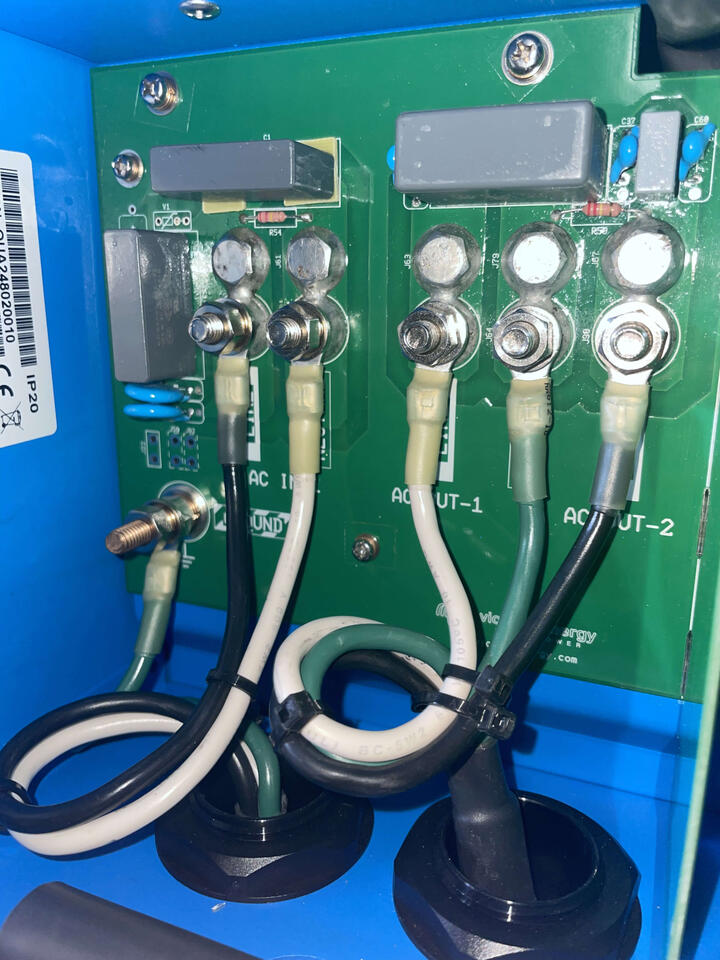 Victron Energy AC AC inverter converting 110v to 220v for european spec gunboat